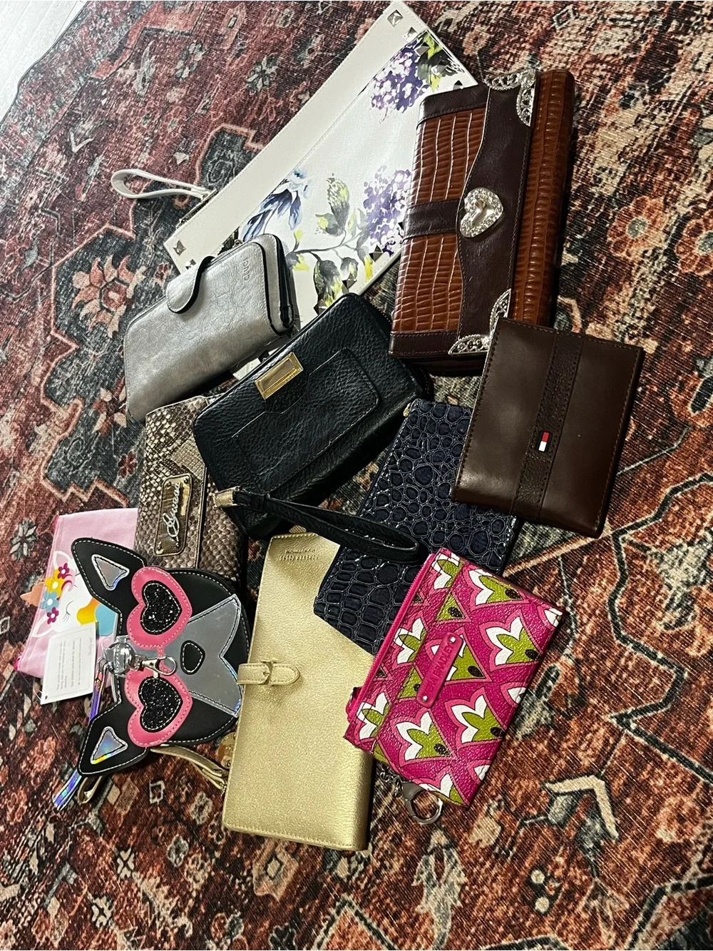Wallet Lot - Pink, Black, Brown, Gold & Multicolor EUC some NWT - Picture 1 of 6